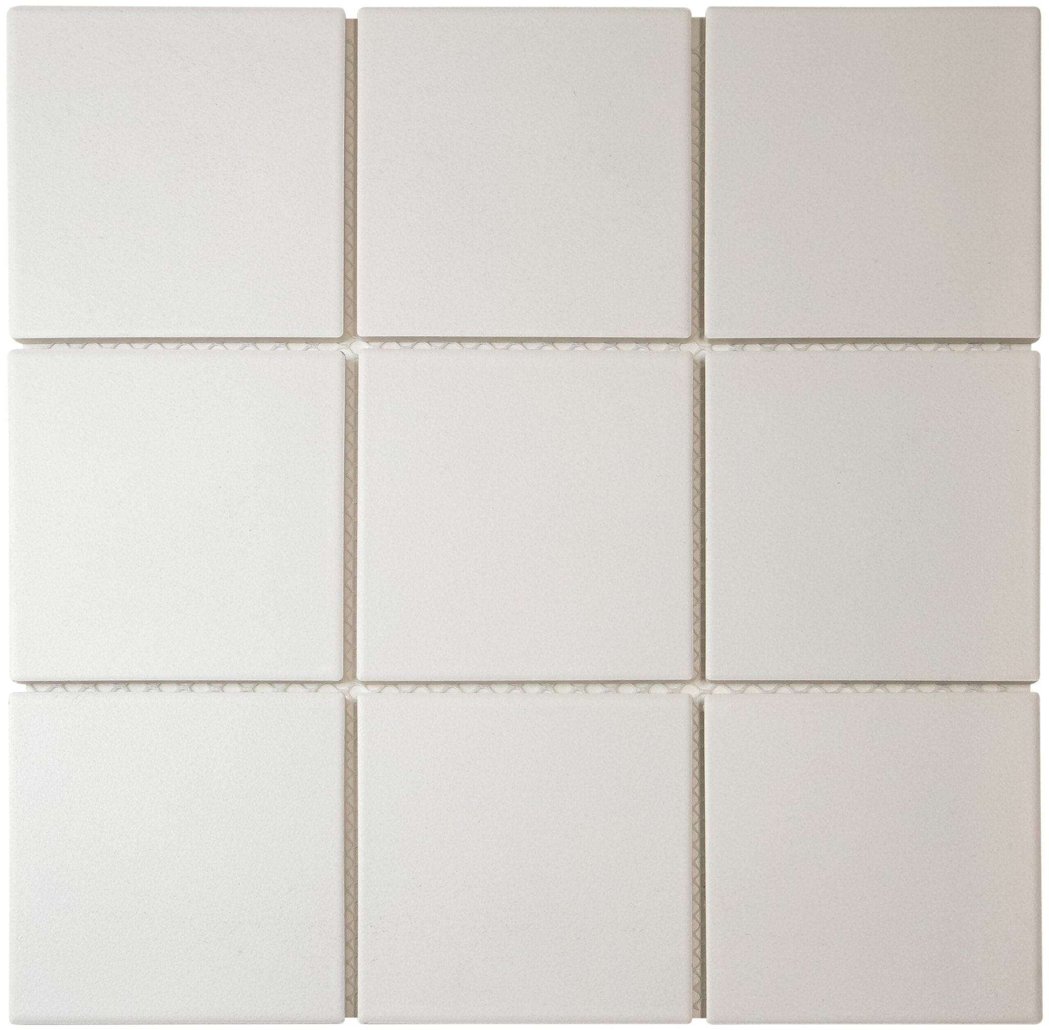 The Mosaic Factory London Mozaiek Tegel Vierkant - Super Wit Porselein Ongeglazuurd, R11 95x95x6 mm