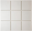 The Mosaic Factory London Mozaiek Tegel Vierkant - Super Wit Porselein Ongeglazuurd, R11 95x95x6 mm