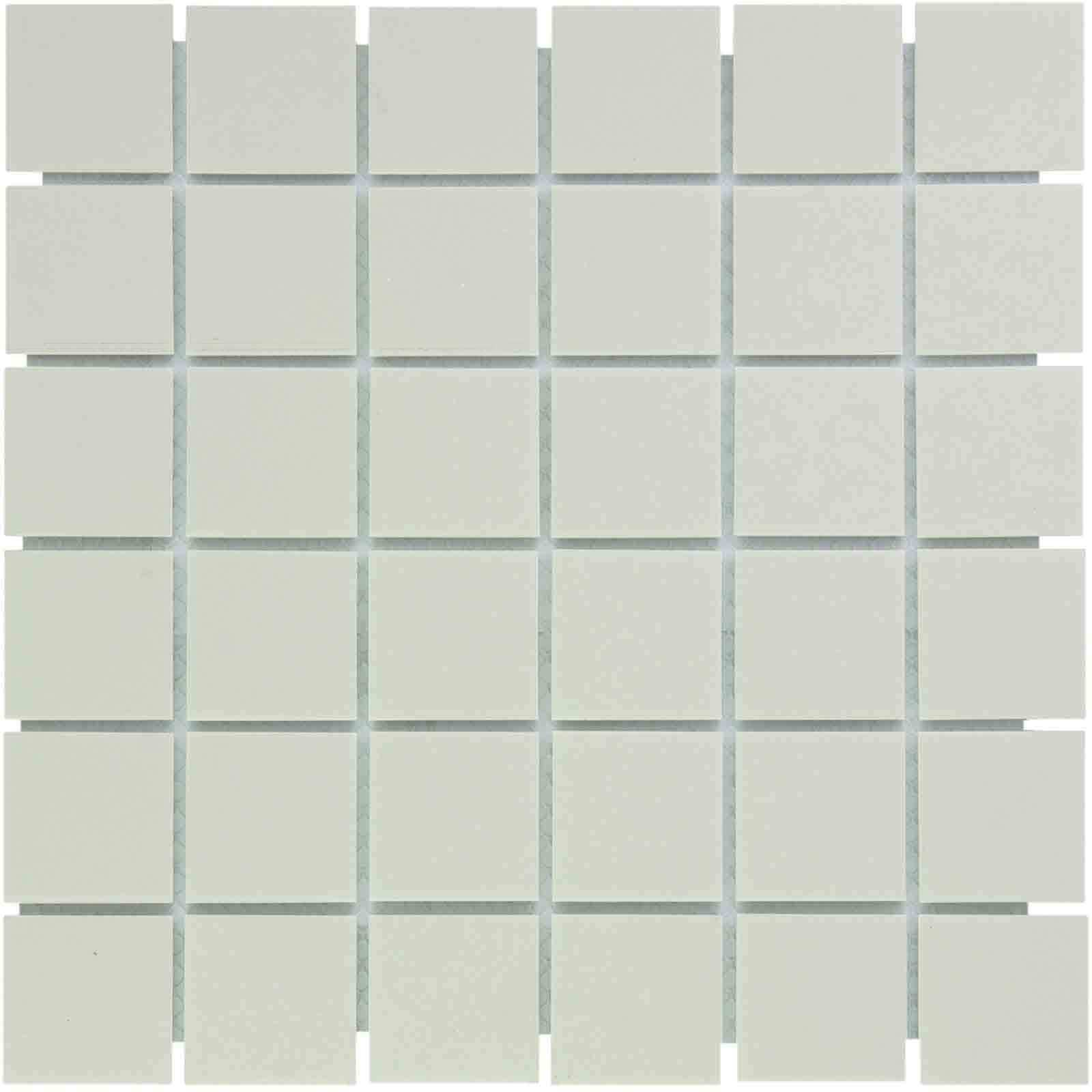 The Mosaic Factory London Mozaiek Tegel Vierkant - Wit Porselein Ongeglazuurd, R11 309x309 mm