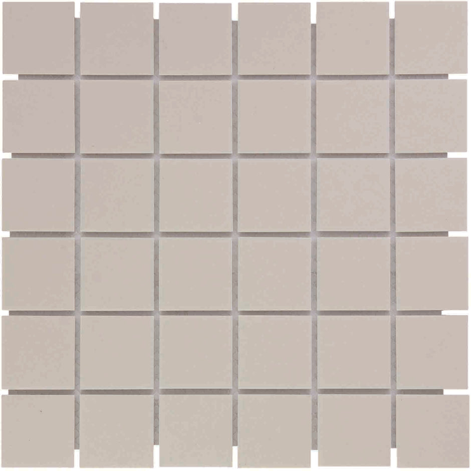 The Mosaic Factory London Mozaiek Tegel Vierkant - Wit Porselein Ongeglazuurd, R11 309x309 mm