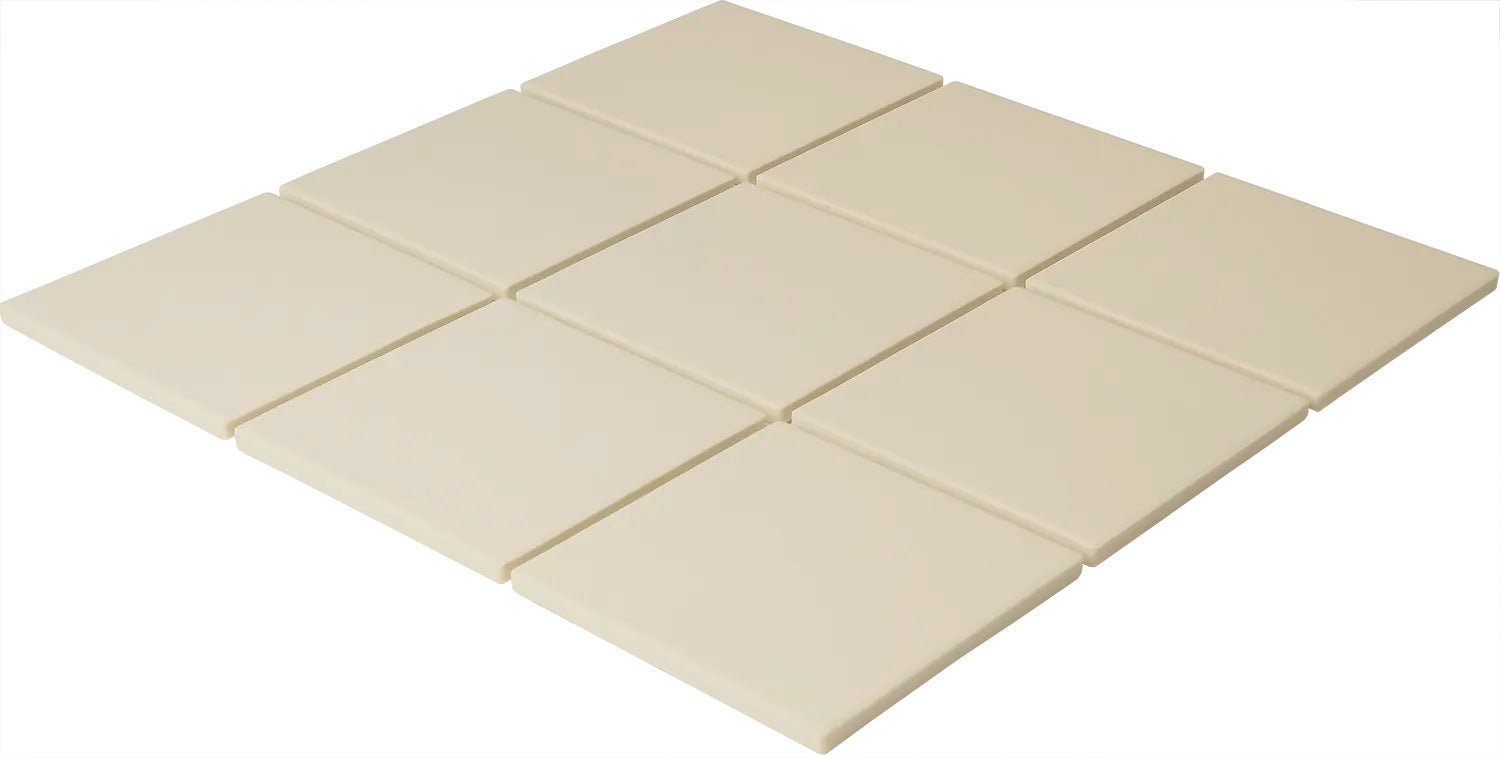 The Mosaic Factory London Mozaiek Tegel Vierkant - Wit Porselein Ongeglazuurd, R11 95x95x6 mm