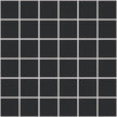 The Mosaic Factory London Mozaiek Tegel Vierkant - Zwart Porselein Ongeglazuurd, R11 309x309 mm