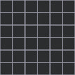 The Mosaic Factory London Mozaiek Tegel Vierkant - Zwart Porselein Ongeglazuurd, R11 309x309 mm