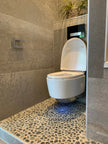 The Mosaic Factory Natural Stone Mozaiek Tegel Kiezel - Dark Grey Kiezels Natural 303x300 mm