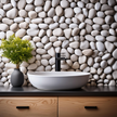 The Mosaic Factory Natural Stone Mozaiek Tegel Kiezel - Ivory Kiezels Natural 305x300 mm