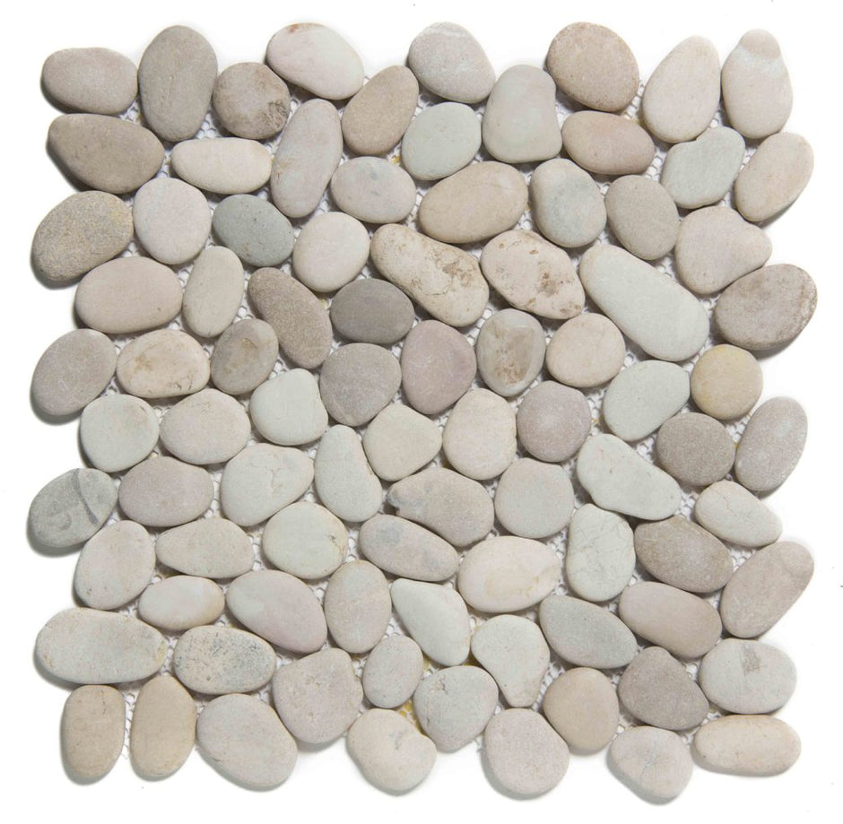 The Mosaic Factory Natural Stone Mozaiek Tegel Kiezel - Tan Kiezels Natural 304x300 mm