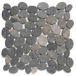 The Mosaic Factory Natural Stone Mozaiek Tegel Pebbles - Dark Grey Marmer Natural 300x300 mm
