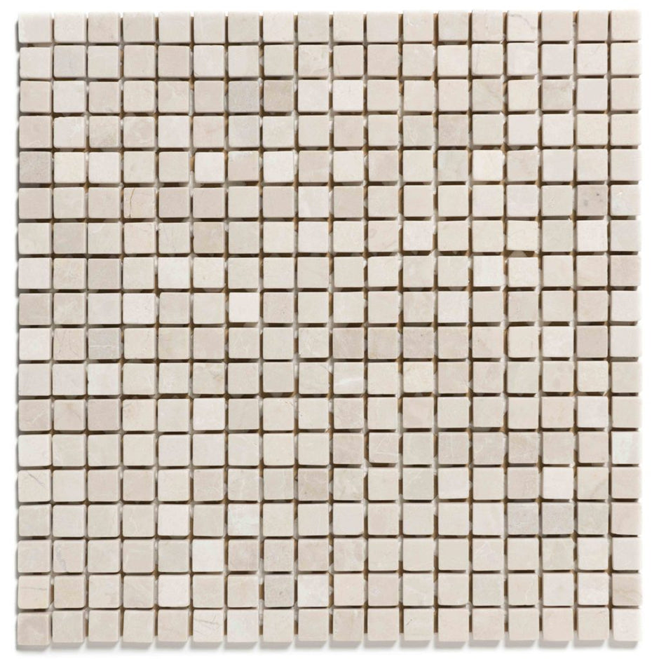 The Mosaic Factory Natural Stone Mozaiek Tegel Vierkant - Botticino Anticato Marmer Natural 305x305 mm