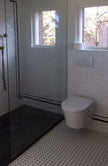 The Mosaic Factory Paris Mozaiek Tegel Basketweave - Wit en Zwart Porselein Geglazuurd 300x300 mm