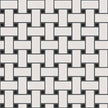 The Mosaic Factory Paris Mozaiek Tegel Basketweave - Wit en Zwart Porselein Geglazuurd 300x300 mm