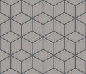 The Mosaic Factory Paris Mozaiek Tegel Cubic - Licht grijs Porselein Geglazuurd 266x305 mm