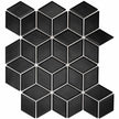 The Mosaic Factory Paris Mozaiek Tegel Cubic - mat Zwart Porselein Geglazuurd 266x305 mm