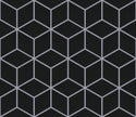 The Mosaic Factory Paris Mozaiek Tegel Cubic - mat Zwart Porselein Geglazuurd 266x305 mm