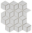 The Mosaic Factory Paris Mozaiek Tegel Cubic - Wit Porselein Geglazuurd 266x305 mm