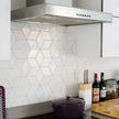 The Mosaic Factory Paris Mozaiek Tegel Cubic - Wit Porselein Geglazuurd 266x305 mm