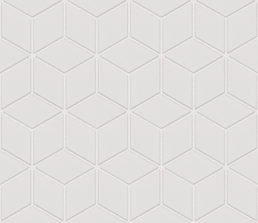 The Mosaic Factory Paris Mozaiek Tegel Cubic - Wit Porselein Geglazuurd 266x305 mm