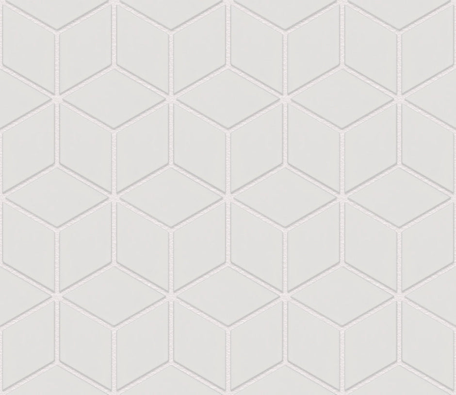 The Mosaic Factory Paris Mozaiek Tegel Cubic - Wit Porselein Geglazuurd 266x305 mm