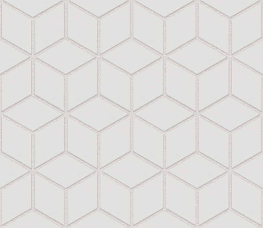 The Mosaic Factory Paris Mozaiek Tegel Cubic - Wit Porselein Geglazuurd 266x305 mm