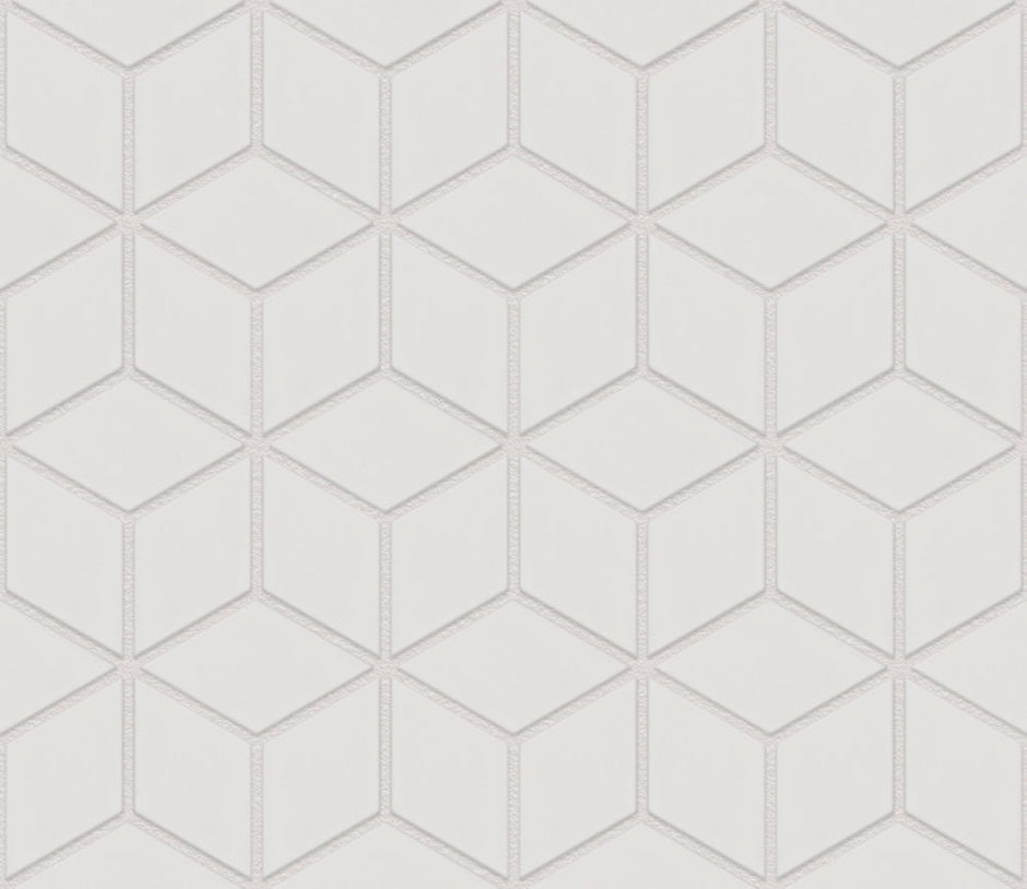 The Mosaic Factory Paris Mozaiek Tegel Cubic - Wit Porselein Geglazuurd 266x305 mm