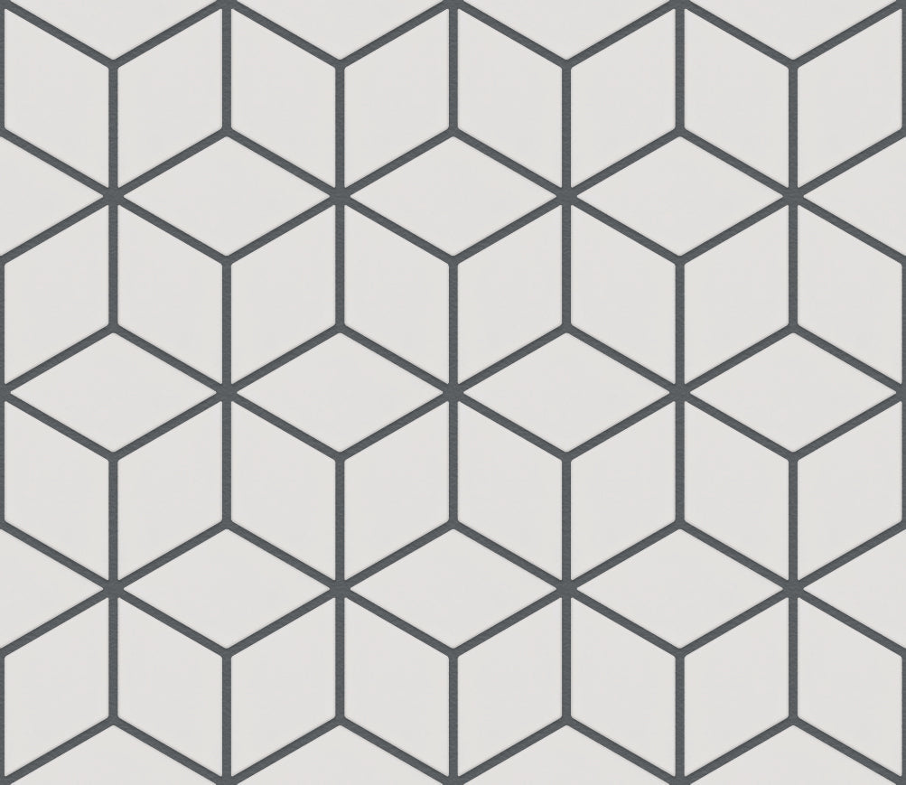The Mosaic Factory Paris Mozaiek Tegel Cubic - Wit Porselein Geglazuurd 266x305 mm