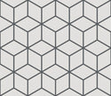 The Mosaic Factory Paris Mozaiek Tegel Cubic - Wit Porselein Geglazuurd 266x305 mm