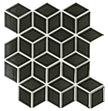 The Mosaic Factory Paris Mozaiek Tegel Cubic - Zwart Porselein Geglazuurd 266x305 mm