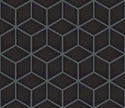 The Mosaic Factory Paris Mozaiek Tegel Cubic - Zwart Porselein Geglazuurd 266x305 mm