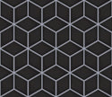 The Mosaic Factory Paris Mozaiek Tegel Cubic - Zwart Porselein Geglazuurd 266x305 mm