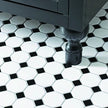 The Mosaic Factory Paris Mozaiek Tegel Octagon - Wit en Zwart Porselein Geglazuurd 295x295 mm