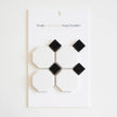 The Mosaic Factory Paris Mozaiek Tegel Octagon - Wit en Zwart Porselein Geglazuurd 295x295 mm