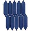 The Mosaic Factory Paris Mozaiek Tegel Picket- Blauw Porselein Geglazuurd 258x313 mm