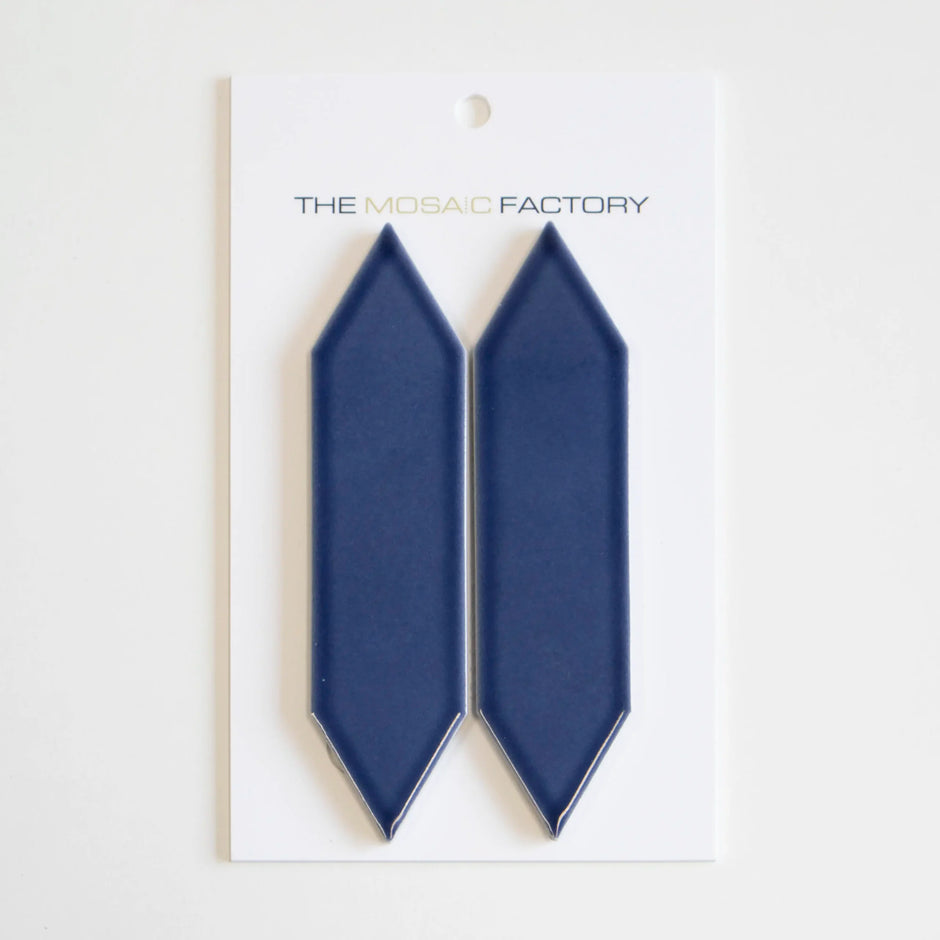 The Mosaic Factory Paris Mozaiek Tegel Picket- Blauw Porselein Geglazuurd 258x313 mm