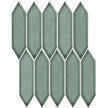 The Mosaic Factory Paris Mozaiek Tegel Picket- Groen Grijs Porselein Geglazuurd 258x313 mm