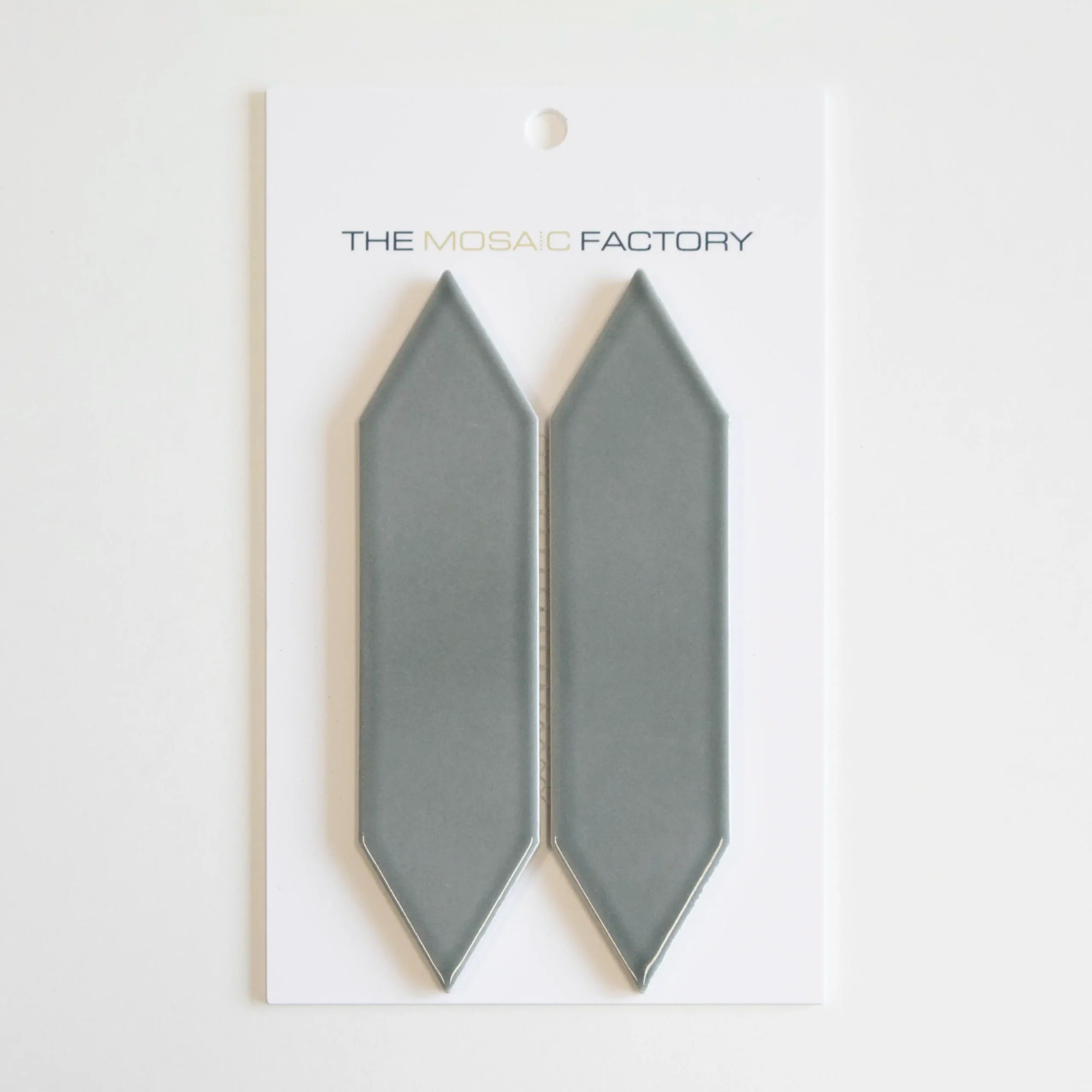 The Mosaic Factory Paris Mozaiek Tegel Picket- Groen Grijs Porselein Geglazuurd 258x313 mm