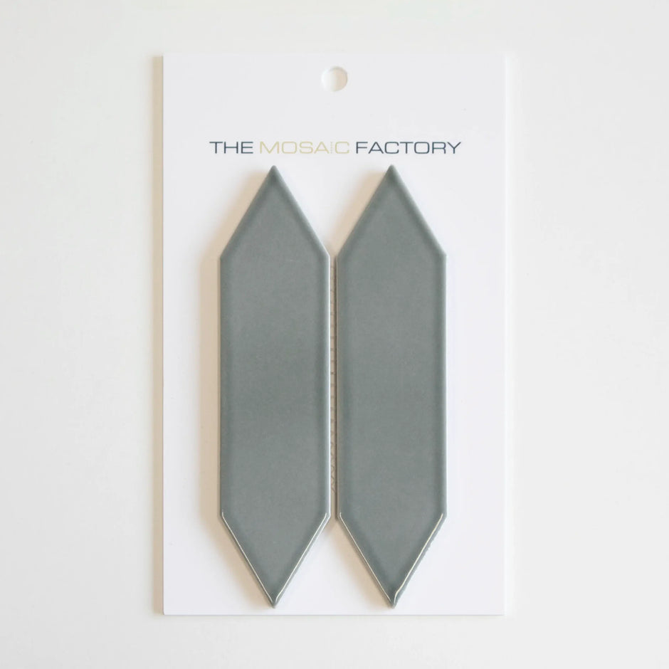The Mosaic Factory Paris Mozaiek Tegel Picket- Groen Grijs Porselein Geglazuurd 258x313 mm