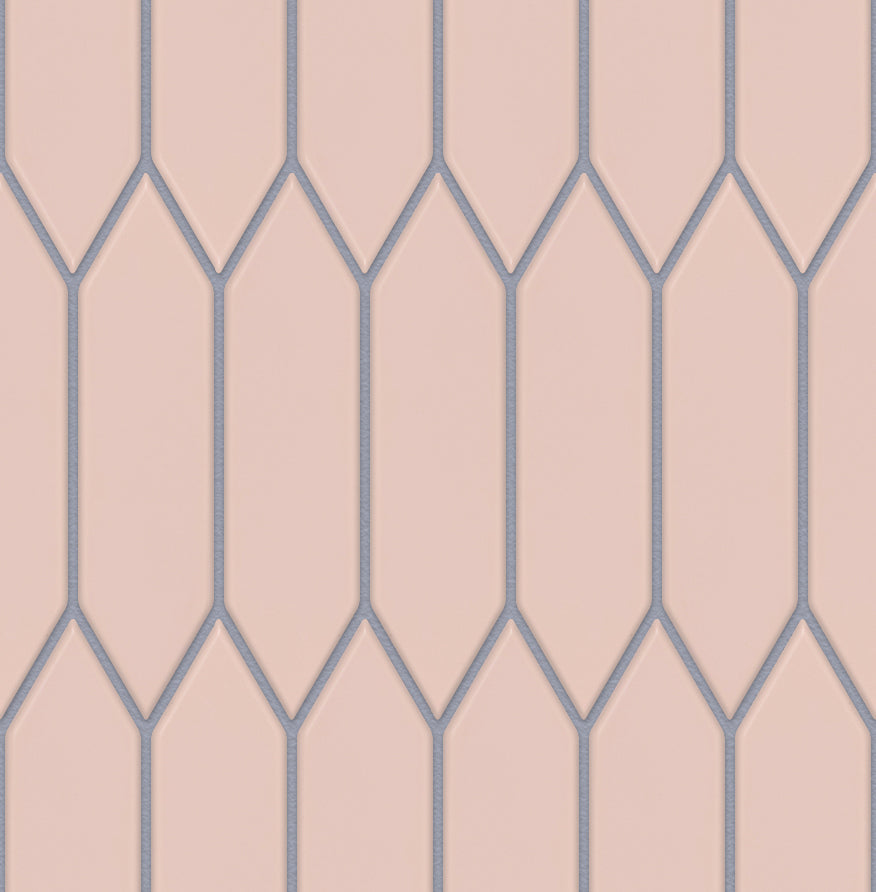 The Mosaic Factory Paris Mozaiek Tegel Picket- Roze Porselein Geglazuurd 255x315 mm