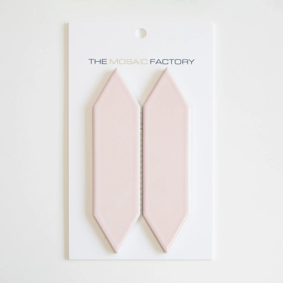 The Mosaic Factory Paris Mozaiek Tegel Picket- Roze Porselein Geglazuurd 255x315 mm