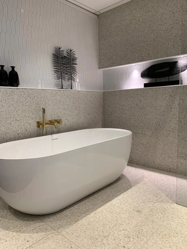 The Mosaic Factory Paris Mozaiek Tegel Picket- Wit Porselein Geglazuurd 255x315 mm