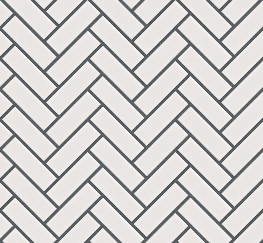 The Mosaic Factory Paris Mozaiek Tegel Visgraat - Extra Wit Porselein Geglazuurd 247x318 mm