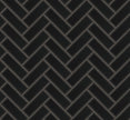 The Mosaic Factory Paris Mozaiek Tegel Visgraat - Extra Zwart Porselein Geglazuurd 247x318 mm
