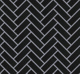 The Mosaic Factory Paris Mozaiek Tegel Visgraat - Extra Zwart Porselein Geglazuurd 247x318 mm