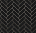 The Mosaic Factory Paris Mozaiek Tegel Visgraat - Zwart Porselein Geglazuurd 247x318 mm