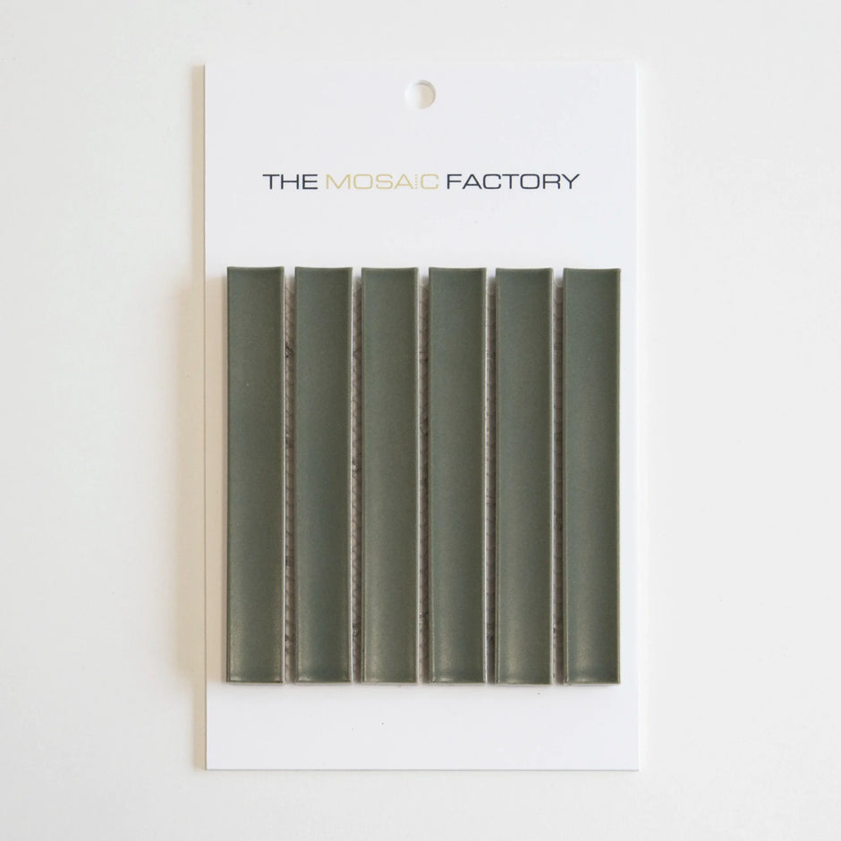 The Mosaic Factory Sevilla Mozaïek Tegel Kitkat Vinger - Army Groen Porselein Geglazuurd 296x299 mm