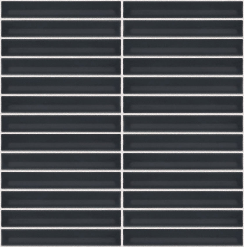 The Mosaic Factory Sevilla Mozaïek Tegel Kitkat Vinger - Blauw Grijs Porselein Geglazuurd 296x299 mm