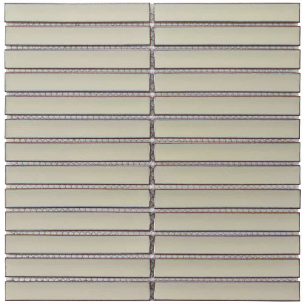 The Mosaic Factory Sevilla Mozaïek Tegel Kitkat Vinger - Café Latte Porselein Geglazuurd 296x299 mm