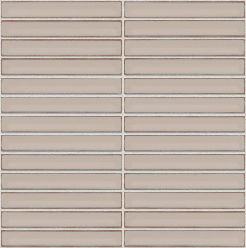 The Mosaic Factory Sevilla Mozaïek Tegel Kitkat Vinger - Café Latte Porselein Geglazuurd 296x299 mm