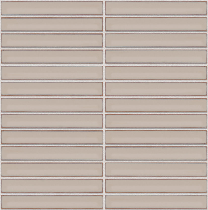 The Mosaic Factory Sevilla Mozaïek Tegel Kitkat Vinger - Café Latte Porselein Geglazuurd 296x299 mm