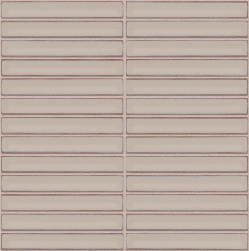 The Mosaic Factory Sevilla Mozaïek Tegel Kitkat Vinger - Café Latte Porselein Geglazuurd 296x299 mm