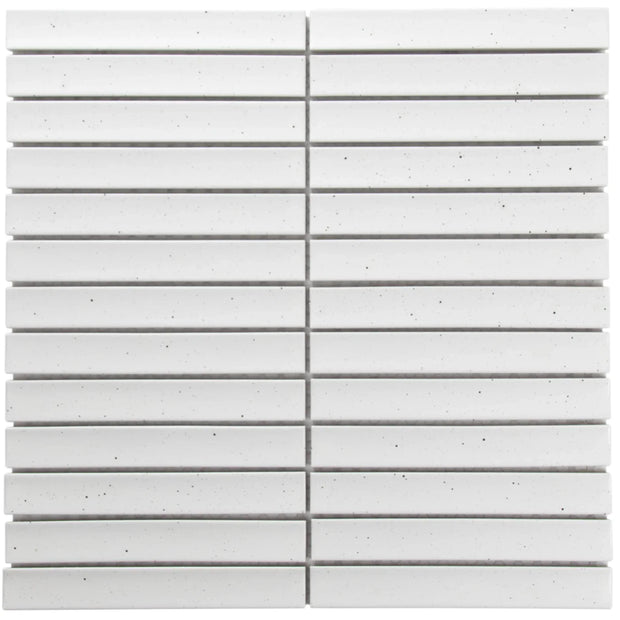 The Mosaic Factory Sevilla Mozaïek Tegel Kitkat Vinger - Mat Stracciatella Porselein Geglazuurd 296x299 mm