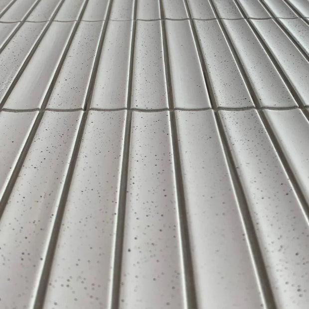 The Mosaic Factory Sevilla Mozaïek Tegel Kitkat Vinger - Mat Stracciatella Porselein Geglazuurd 296x299 mm